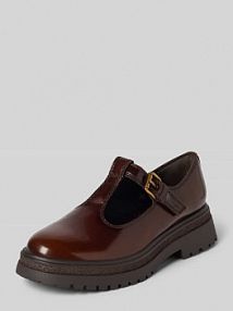 Mokasyny z imitacji gładkiej skóry tamaris brązowe damskie EAN 1-24324-45