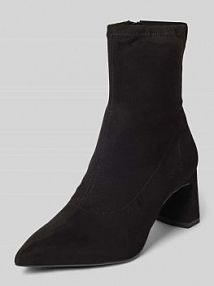 Sztyblety z obcasem w kształcie banana tamaris czarne damskie EAN 1-25315-45