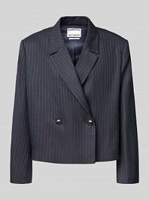 Żakiet o kroju oversized z dodatkiem wiskozy model ITZEL-I2NA Essentiel Antwerp granatowy EAN Itzel