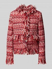 Kurtka o kroju regular fit z dodatkiem wełny model ISKRA Essentiel Antwerp czerwona damska EAN Iskra