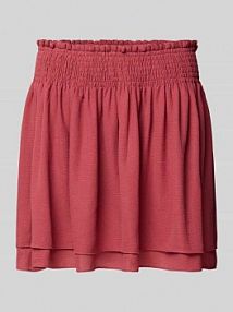 Spódnica mini z fakturą krepy model SMILE Essentiel Antwerp różowa EAN Ismile