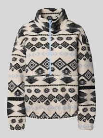 Bluza z kołnierzem o kroju regular fit z imitacji futerka model JANNE Only beżowa damska EAN 15267415