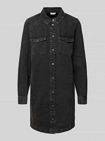 Sukienka jeansowa z wykładanym kołnierzem model NEW SIGNE Noisy May czarna EAN 27034104