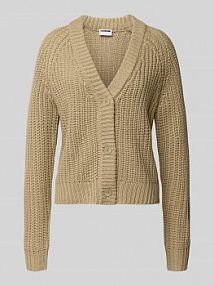 Kurtka z dzianiny z dekoltem w serek model CHARLIE Noisy May beżowa damska EAN 27023811