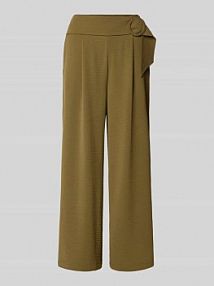 Spodnie materiałowe z wpuszczanymi kieszeniami w stylu francuskim Zero oliwkowe damskie EAN 1010003330