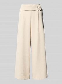 Spodnie materiałowe z wpuszczanymi kieszeniami w stylu francuskim Zero beżowe damskie EAN 1010003330