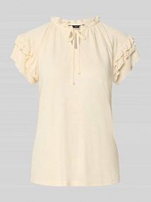 T-shirt z falbanami i wiązaniem Zero damski EAN 1010003362