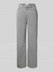 Jeansy z szeroką nogawką model SHELLY Samsøe Samsøe szare damskie EAN F23400107