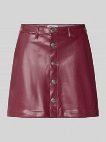 Spódnica o linii A z imitacji skóry model AMAZING-LIORA Only czerwona EAN 15331876