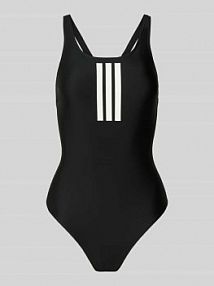 Kostium kąpielowy z nadrukiem z logo adidas Sportswear czarny EAN JE1921