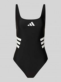 Kostium kąpielowy z nadrukami z logo adidas Sportswear czarny EAN JH3391