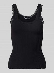 Top o kroju slim fit z mieszanki bawełny Model 'SARAH SHARAI' Only czarny damski EAN 15345994