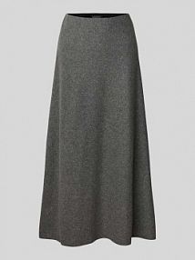 Spódnica midi z mieszanki wełny z elastycznym pasem LUISA CERANO szara EAN 528309 3309