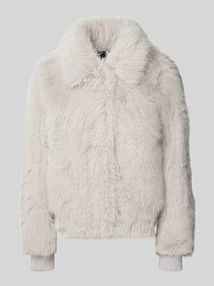 Kurtka ze sztucznego futra z wykładanym kołnierzem LUISA CERANO szara damska EAN 428519 4193