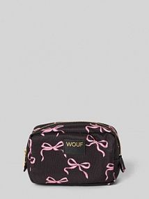 Kosmetyczka z naszywką z logo model Juliette WOUF czarna EAN TM250015