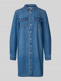 Sukienka jeansowa o kroju oversized z mieszanki bawełny model LISA Only niebieska EAN 15363237