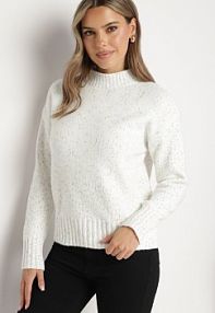 Jasnobeżowy golf z Wełną i Ściągaczami Maviera Born2Be damski