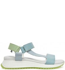 Sandały na obcasie Rieker błękitny W2951-10