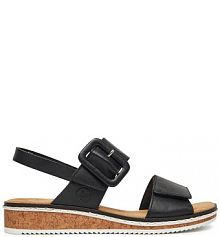 Sandały na obcasie Rieker czarne V3667-00