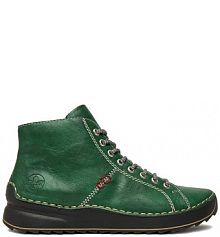 Botki na obcasie Rieker zielone 71510-52