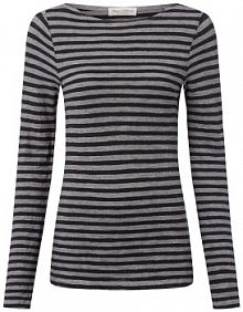 Koszulka z długim rękawem Kobiety Dżersej szary w paski XL Marc O'Polo damski