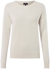 Sweter z dzianiny z czystego kaszmiru Kobiety Kaszmir biały jednolity XXL IPURI damski