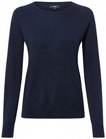 Sweter z dzianiny z czystego kaszmiru Kobiety Kaszmir niebieski jednolity XXL IPURI damski