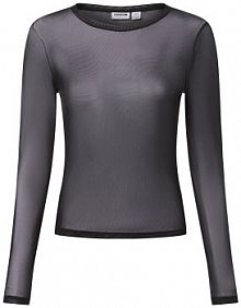 Siateczkowa koszulka z długim rękawem  NMJudith Kobiety czarny jednolity XL Noisy May damski