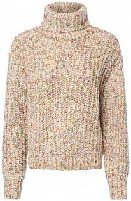 Sweter z dzianiny z zawartością wełny  NMMarney Kobiety Sztuczne włókno biały/wielokolorowy marmurkowy XS Noisy May damski