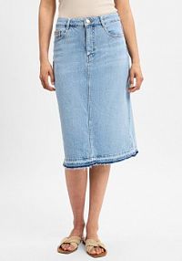 Dżinsowa spódnica  Kobiety Bawełna niebieska jednolity 29 MOS MOSH