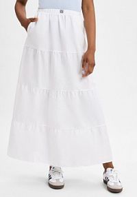 Spódnica maxi  NMFreja Kobiety Bawełna biała jednolity XS Noisy May