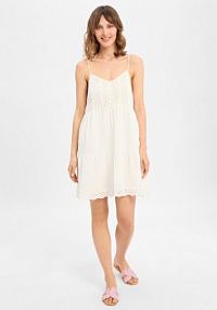 Sukienka mini Kobiety Bawełna biała jednolity L Levi's