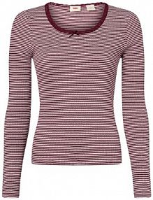 Koszulka z długim rękawem Kobiety Bawełna czerwony/biały w paski XS Levi's damski