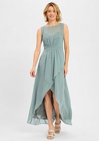 Sukienka wieczorowa Kobiety Sztuczne włókno zielona jednolity 42 Swing