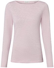Koszulka z długim rękawem Kobiety Bawełna lila jednolity L Marc O'Polo damski