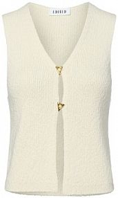 Kamizelka z dzianiny  Rike Kobiety Bawełna biała wypukły wzór tkaniny 38 EDITED damska