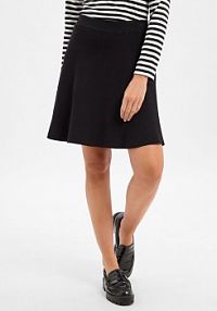Spódnica z dzianiny  YASFonny Kobiety wiskoza czarna jednolity XL Y.A.S