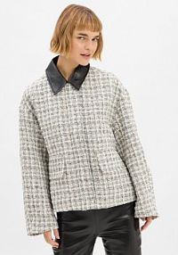 Kurtka bouclé  Xina Kobiety biała wypukły wzór tkaniny 42 EDITED damska