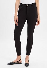 Spodnie z dżerseju Kobiety czarne jednolity XS Liu Jo Collection damskie