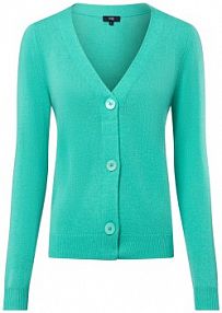 Kardigan z czystego kaszmiru Kobiety Kaszmir zielony jednolity XXL IPURI