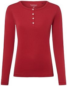 Koszulka z długim rękawem Kobiety Bawełna czerwony jednolity XXXL brookshire damski