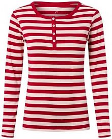 Koszulka z długim rękawem Kobiety Bawełna czerwony/różowy w paski XXXL brookshire damski