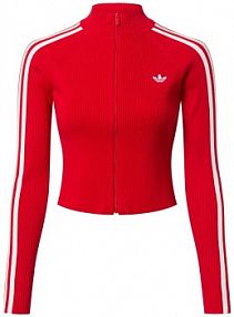 Kardigan   Slim Knit Kobiety czerwony jednolity XS adidas Originals
