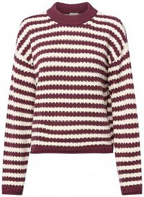 Sweter z dzianiny  YASPorta Kobiety Bawełna biały w paski XL Y.A.S damski