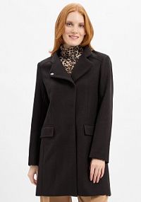 Krótki płaszcz  Kobiety Sztuczne włókno czarny jednolity 40 Liu Jo Collection damski