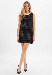 Sukienka z dzianiny Kobiety Bawełna czarna/srebrna wzorzysty L Liu Jo Collection