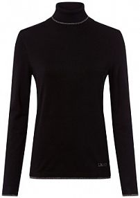 Sweter z golfem Kobiety czarny jednolity XS Liu Jo Collection damski