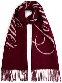 Wełniany szalik Kobiety Wełna biały/wyrazisty róż jednolity ONE SIZE Tommy Hilfiger damski