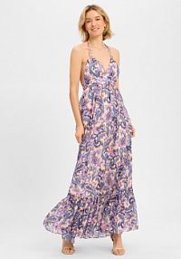 Sukienka wieczorowa Kobiety lila/niebieska/wielokolorowa wzorzysty 40 Swing
