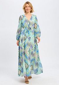 Sukienka wieczorowa Kobiety niebieska/wielokolorowa wzorzysty 44 Swing